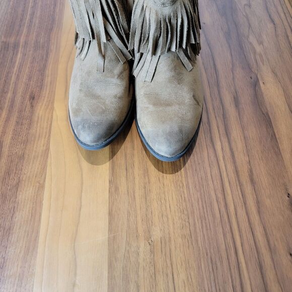 Altar'd State Free Spirit Fringe Women's Size 8 Ankle Booties Brown Tan - Picture 4 of 8